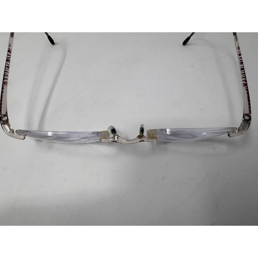 Silhouette SPX 1520 Pink Brown Rimless Eyeglass Frames 50-21-135 Austria Made